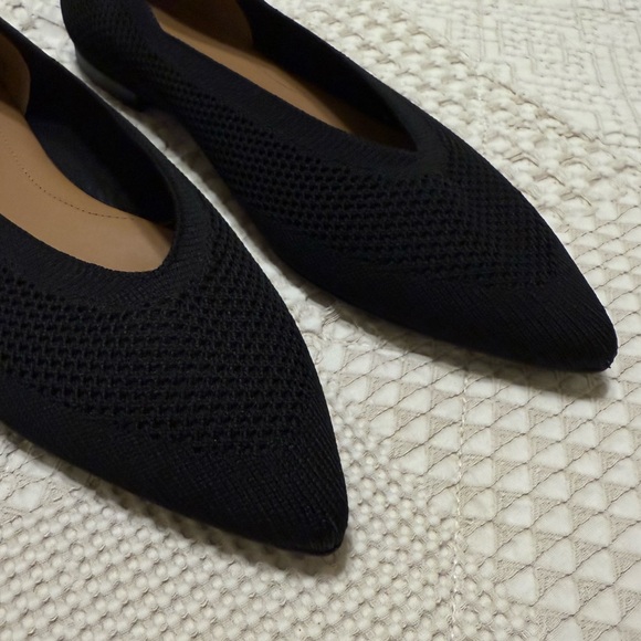 Everlane 40-Hour Flats ReKnit Black Ballet Flat 8.5 Like New - Picture 6 of 10